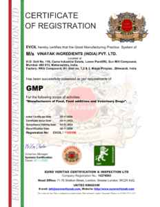 GMP Vinayak Ingredients India Private Limited - Synthetic Food Color Manufacturer