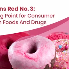 FDA bans Red No. 3 highlighting the need for natural red dye alternatives by Vinayak Ingredients, showcasing pink frosted donuts with vibrant red hues.