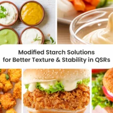 Tapioca starch solutions improving texture, stability, and shelf life in QSR sauces, coatings, and frozen foods.