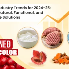 Natural food colours, plant-based foods, and sustainable clean-label trends for 2024–25 by Vinayak Ingredients.