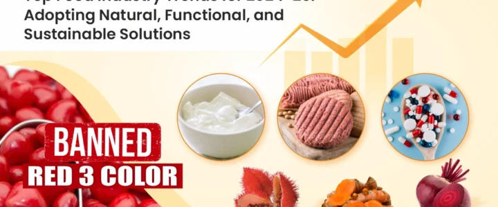 Natural food colours, plant-based foods, and sustainable clean-label trends for 2024–25 by Vinayak Ingredients.