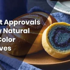 FDA approved natural blue food color from Butterfly Pea Flower, Spirulina, and Gardenia Blue in 2025.