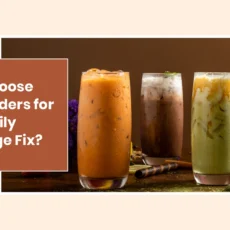 Image of Fat powders enhancing beverage texture and flavor in drinks like coffee and frappes